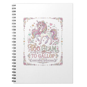 Caderno Espiral Unicórnio Muito Glam para Galopar Roupas Adoráveis