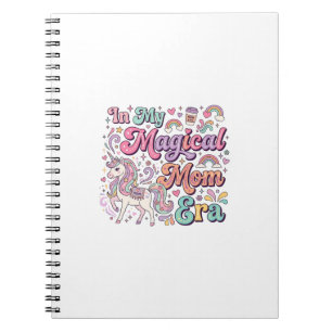 Caderno Espiral Unicórnio Na Minha Era Mágica De Mãe Kawaii Arte P