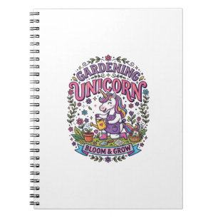 Caderno Espiral Unicórnio Presentes Comercial De Jardinagem Unicór