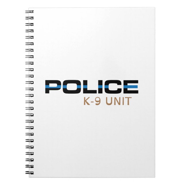 Caderno Espiral Unidade da polícia K-9 (Frente)