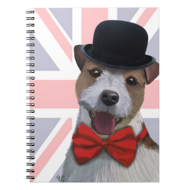 Caderno Espiral Union Jack Russell (Frente)