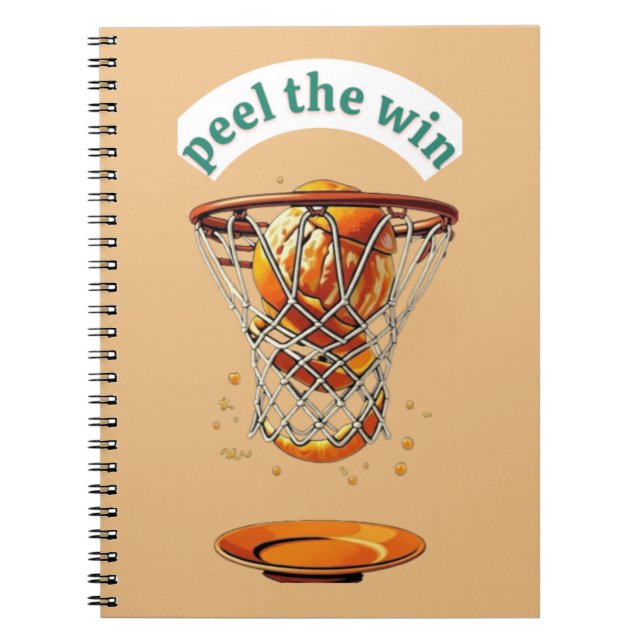 Caderno Espiral Unique basketball lover gifts peel the win (Frente)