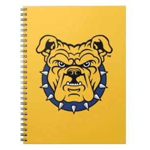 Caderno Espiral Universidade Estadual da NCA&T Rosto de Buldogue