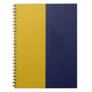 Caderno Espiral Universidade PERSONALIZADA Dourada e Marinho