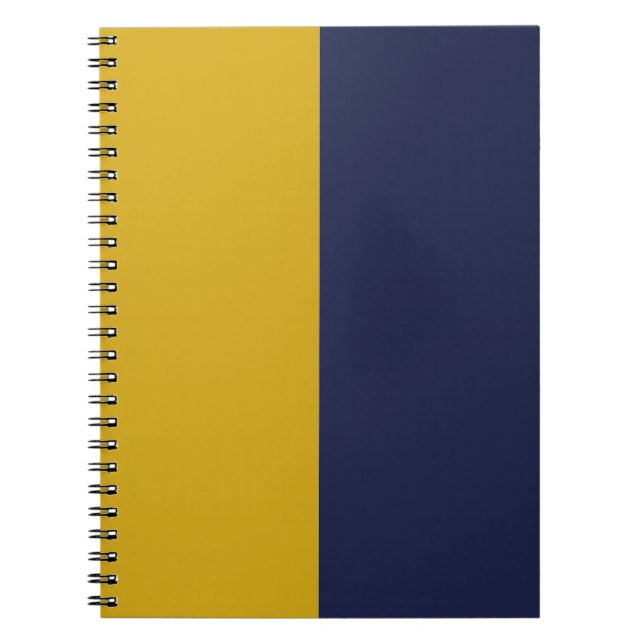 Caderno Espiral Universidade PERSONALIZADA Dourada e Marinho (Frente)