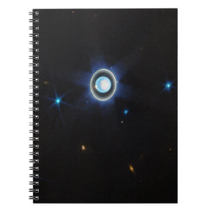 Caderno Espiral Urano Planeta com Anéis e Luas Imagem JWST