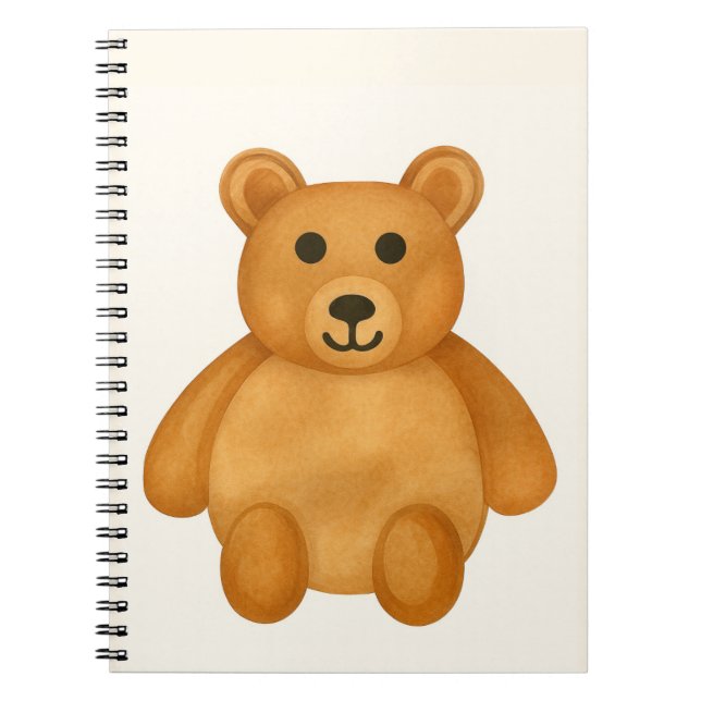 Caderno Espiral Ursinho de pelúcia clássico (Frente)