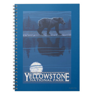 Caderno Espiral Urso à Lua - Parque Nacional de Yellowstone