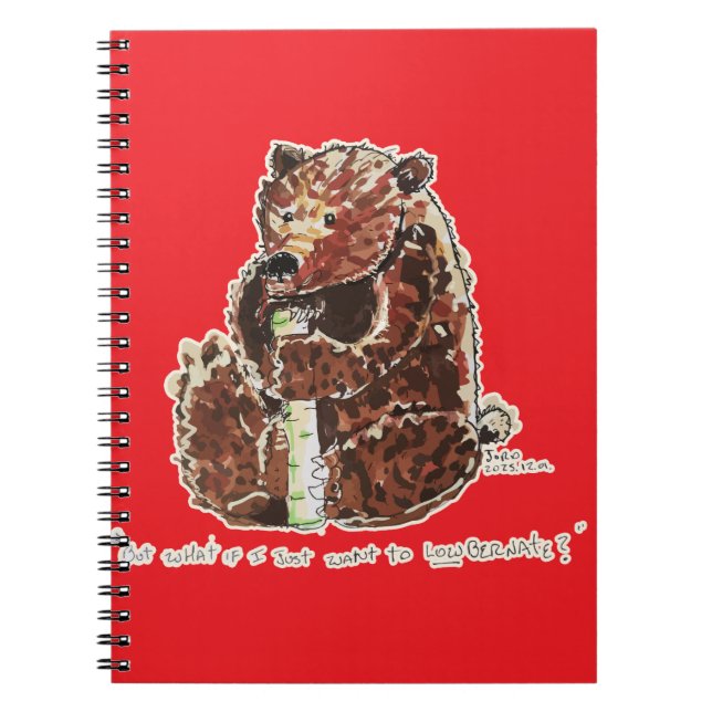 Caderno Espiral Urso Contempla Hibernação (Frente)
