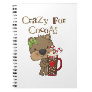 Caderno Espiral Urso da menina louco para o cacau