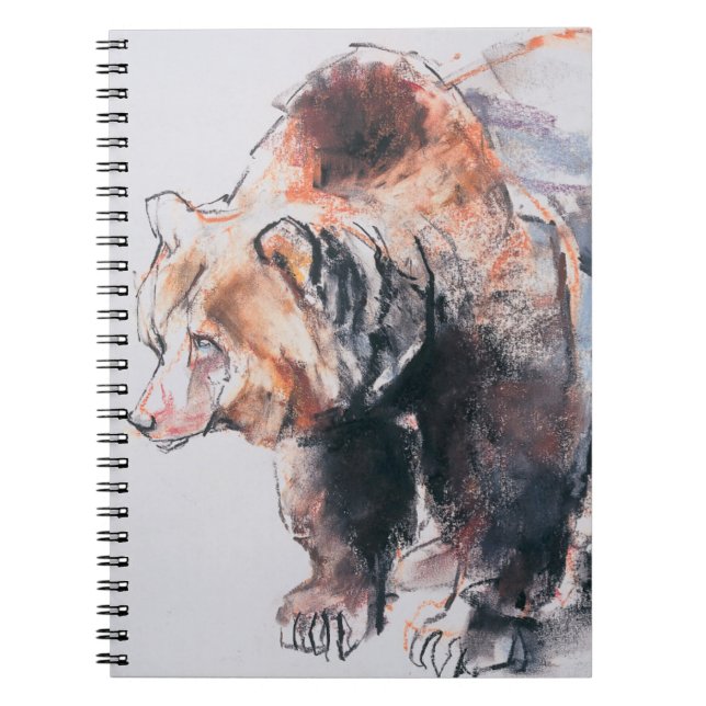 Caderno Espiral Urso de Brown 2001 do europeu (Frente)