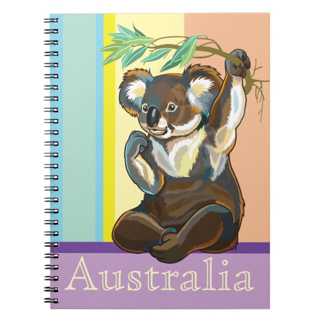 Caderno Espiral urso de koala (Frente)