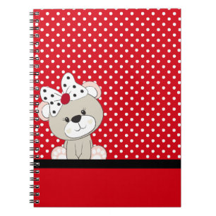 Caderno Espiral urso de ursinho bonito