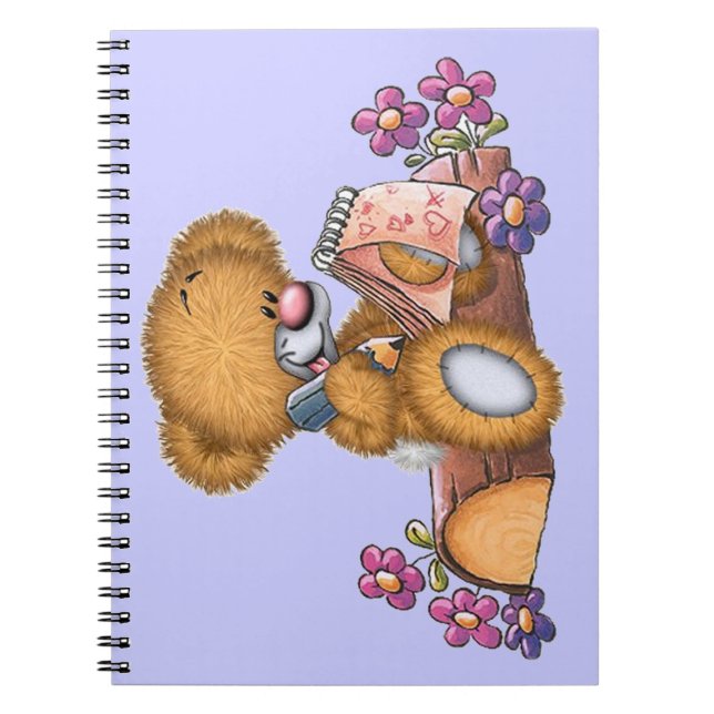 Caderno Espiral Urso do escritor (Frente)
