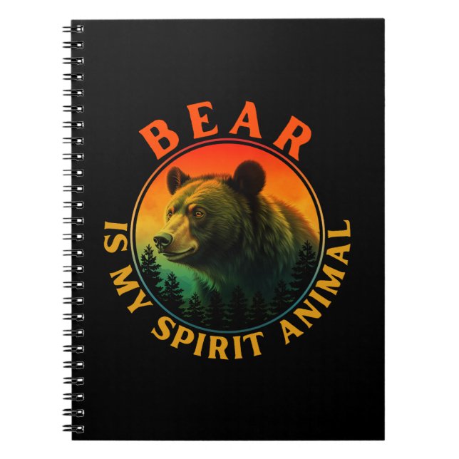 Caderno Espiral Urso é meu animal espiritual (Frente)