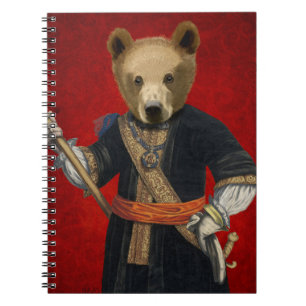 Caderno Espiral Urso em Robôs Azuis 3