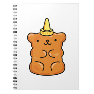 Caderno Espiral Urso Gummy do Kawaii