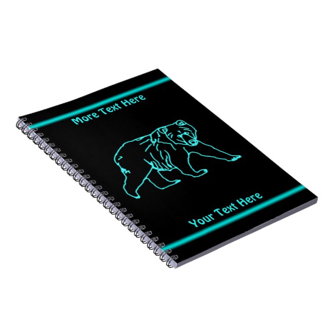 Caderno Espiral Urso Kodiak Elétrico (Lado Direito)