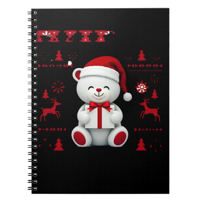 Caderno Espiral Urso Natal Natal (2) (Frente)