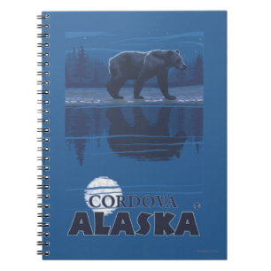 Caderno Espiral Urso no luar - Cordova, Alaska