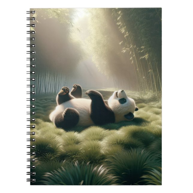 Caderno Espiral Urso Panda Ao Sol (Frente)