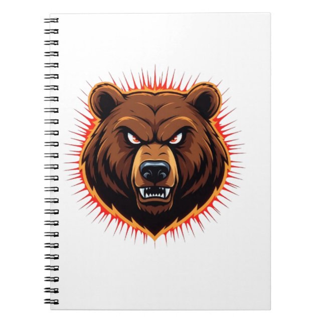 Caderno Espiral Urso Poderoso – Força Bruta da Natureza (Frente)