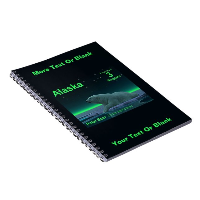 Caderno Espiral Urso Polar Fila de Gelo (Lado Direito)
