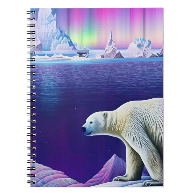 Caderno Espiral Urso Polar no Gelo (Frente)