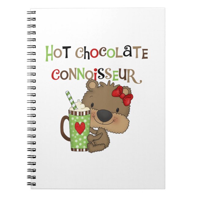 Caderno Espiral Urso quente da menina de ChocolateConoisseur (Frente)