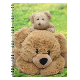 Caderno Espiral Ursos de ursinho bonitos em um prado