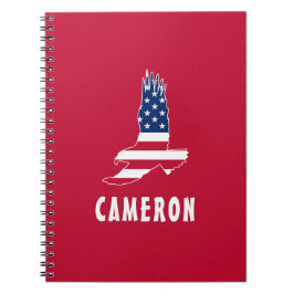 Caderno Espiral USA Flag American Eagle America 4th Of Julho Name