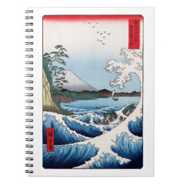 Caderno Espiral Utagawa Hiroshige - Mar ao largo de Satta, Provínc