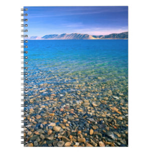 Caderno Espiral UTAH. EUA. Água clara do Bear Lake revela