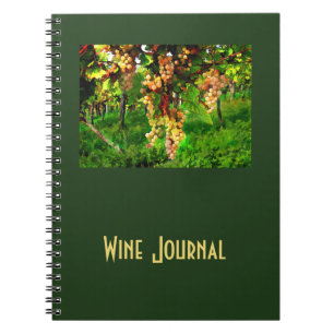 Caderno Espiral Uvas de suspensão nas videiras