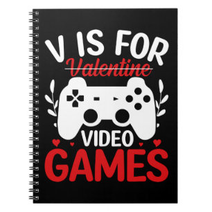 Caderno Espiral V é para Videos games com Namorados cruzado