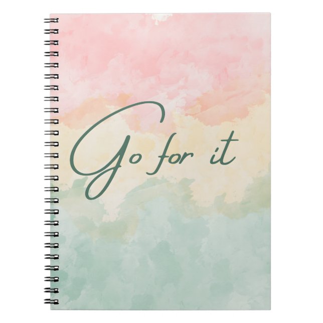 Caderno Espiral Vá em frente (Frente)