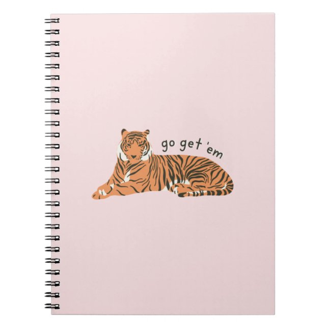 Caderno Espiral Vá Pegar Em Tiger - Notebook Blush (Frente)