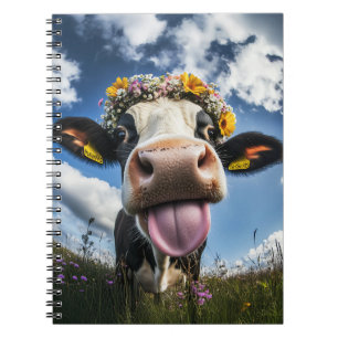 Caderno Espiral Vaca alegre no Bloom