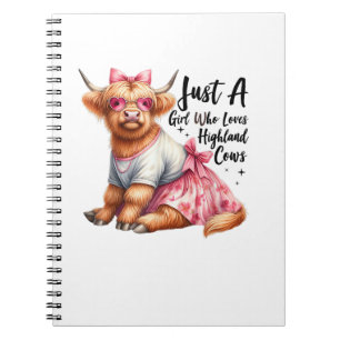 Caderno Espiral Vaca Aover Apenas Uma Menina Que Ama A Fazenda Das
