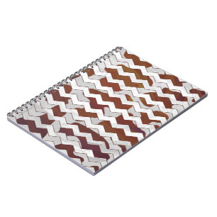 Caderno Espiral Vaca Castanho e Impressão Branco