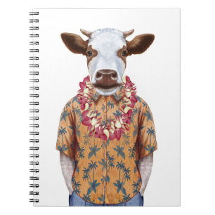 Caderno Espiral Vaca de Camisa Havaiana