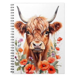 Caderno Espiral Vaca De Cúpula E Flores De Capoeira