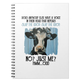 Caderno Espiral Vaca Engraçada Destrói O Idiota Só Eu