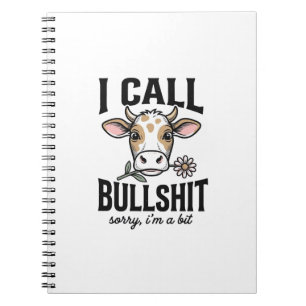 Caderno Espiral Vaca Engraçada Eu Chamo Camisa Vintage Design_1