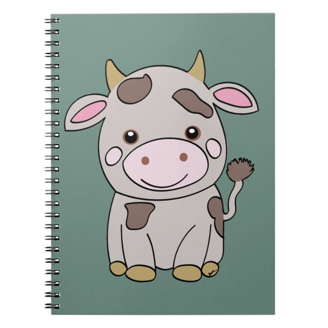 Caderno Espiral Vaca fofa (Frente)