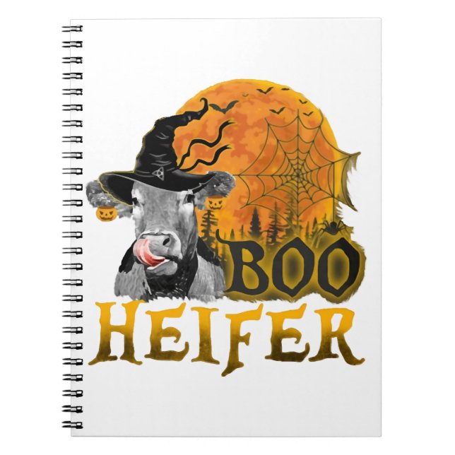 Caderno Espiral Vaca Halloween (Frente)