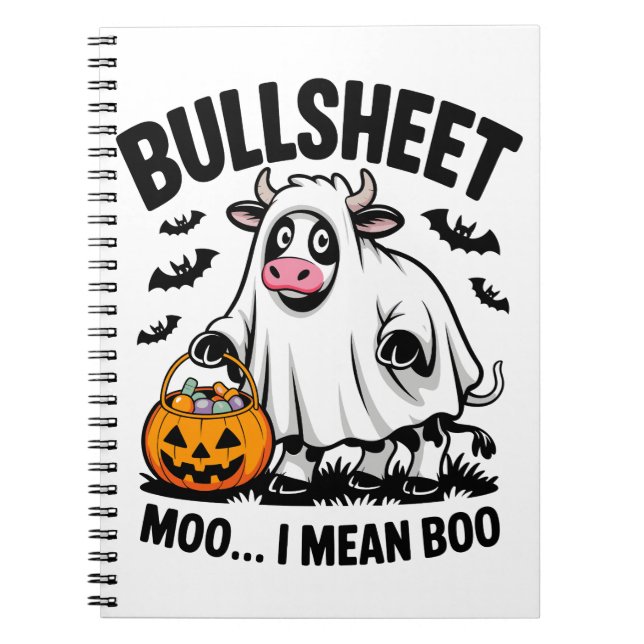 Caderno Espiral vaca halloween (Frente)