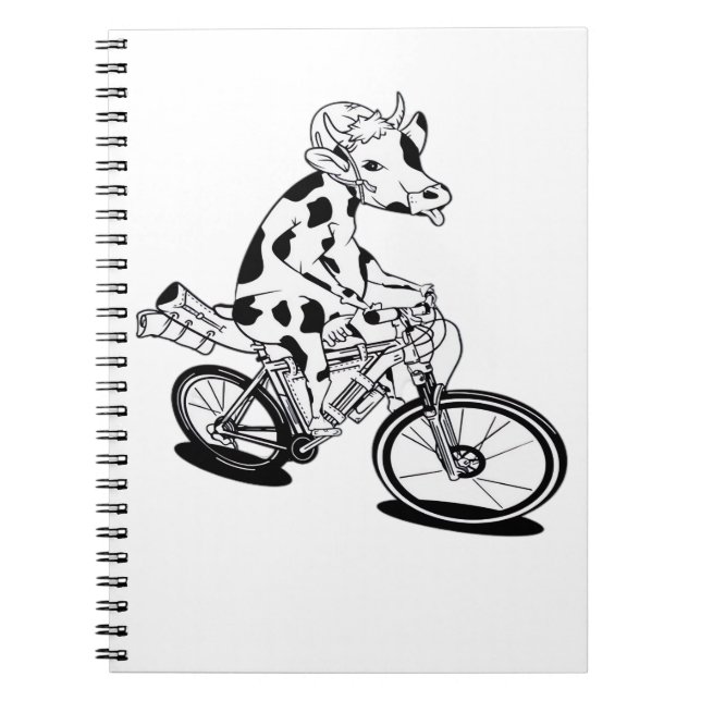 Caderno Espiral Vaca Natal Luz Feia Design de Natal Engraçado (Frente)