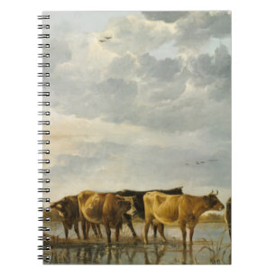 Caderno Espiral Vacas em um rio Aelbert Cuyp