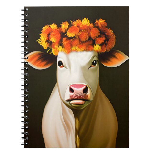 Caderno Espiral Vache fleuris (Frente)